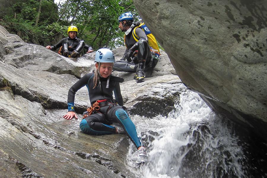 Canyoning nel torrente Chalamy