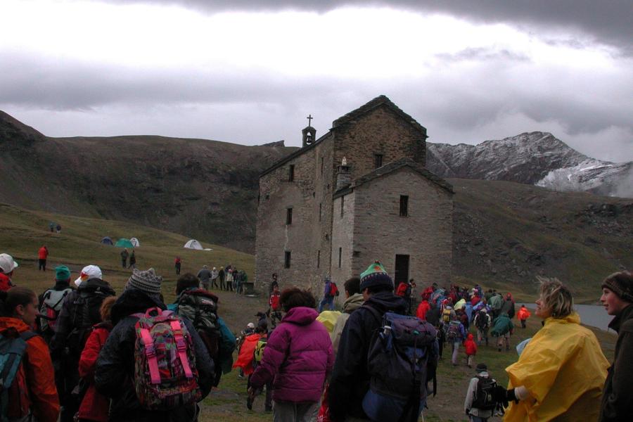 Processione Santuario Miserin Feast of the Madonna delle Nevi at the Sanctuary of Miserin