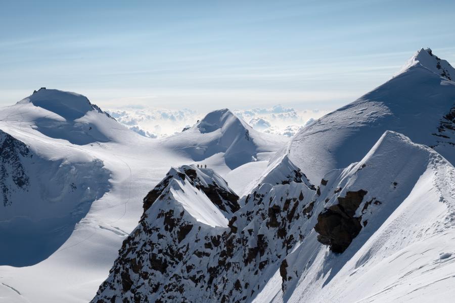 Traversata dei Lyskamm Mostra fotografica "Tra montagne e cielo - Zwéschò béerg òn hémmél"
