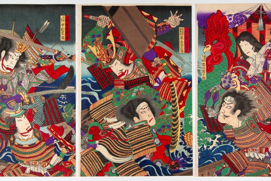 Photo Credits: "Chikanobu Yoshu" (scuola Utagawa) Yoshitsune e i 1000 ciliegi Eroi. Evoluzione di un mito. Dal Giappone antico al contemporaneo