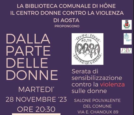 Dalla parte delle donne: serata di sensibilizzazione contro la violenza sulle donne