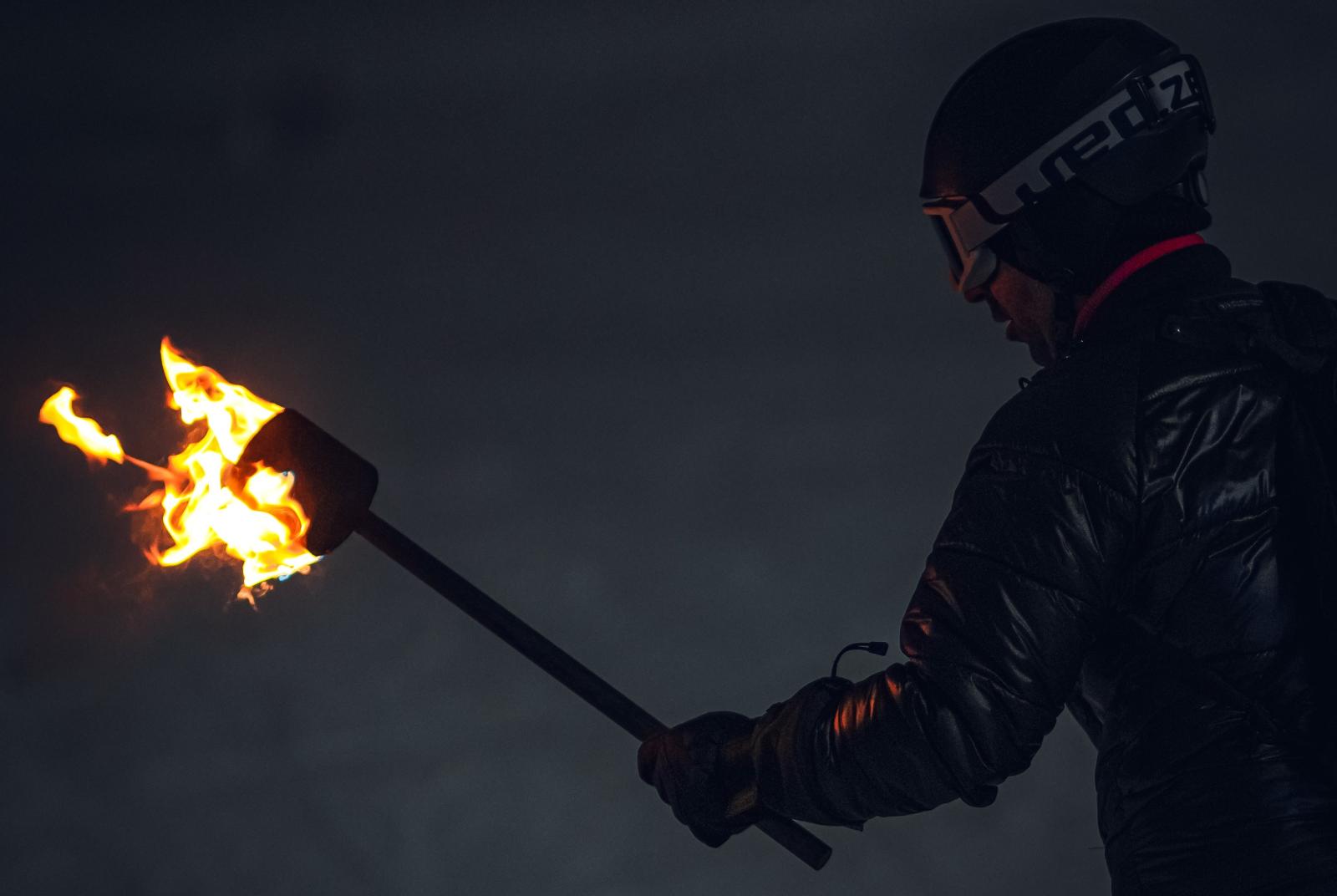 Fiaccolata dei maestri di sci di Champoluc